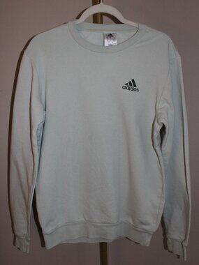 Adidas Light Green Crew Neck Sweater, Size Small
